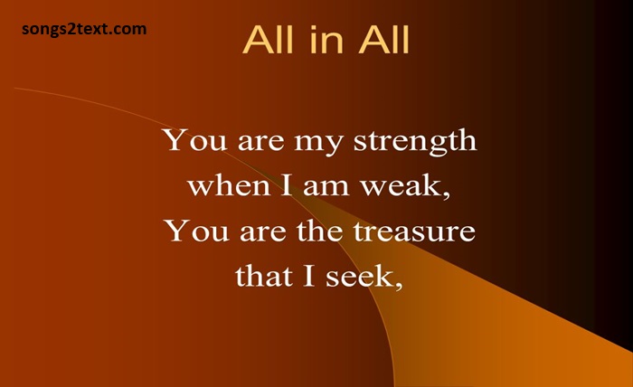 you are my strength when i am weak lyrics