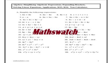 mathswatch worksheets year 7